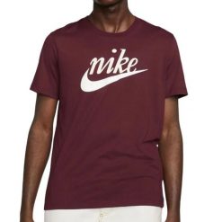 T-shirt sportowy męski Nike DZ3279-681. Czerwone koszulki sportowe męskie Nike, m, bez wzorów, bez ramiączek, na fitness i siłownię. Za 79.00 zł.