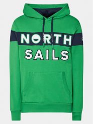 North Sails Bluza 691250 Zielony Regular Fit. Zielone bluzy męskie North Sails, m, bez wzorów, z bawełny, bez ramiączek, bez kaptura. W wyprzedaży za 219.99 zł.