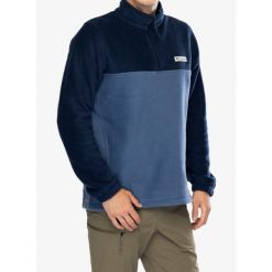 Kurtka polarowa męska Columbia Steens Mountain Half Zip. Niebieskie kurtki męskie Columbia, l, bez wzorów, z polaru, sportowe, bez kaptura. Za 149.99 zł.
