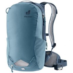 Plecak rowerowy Deuter Race 8 - atlantic/ink. Niebieskie plecaki męskie Deuter, bez wzorów, z materiału, sportowe. Za 357.49 zł.