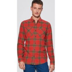 Koszula w kratę - Czerwony. Czerwone koszule damskie Cropp, l, bez wzorów, bez kołnierzyka, bez ramiączek. Za 79.99 zł.