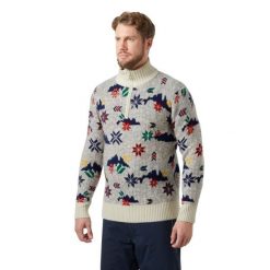 Sweter 1/4 zip Helly Hansen Arctic Icelander. Białe swetry męskie Helly Hansen, l, bez wzorów, sportowe, bez kołnierzyka, bez ramiączek. W wyprzedaży za 713.00 zł.