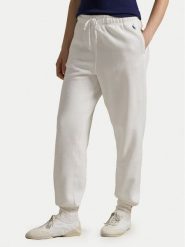 Polo Ralph Lauren Spodnie dresowe Prl Flc Pnt 211943009001 Biały Regular Fit. Białe spodnie dresowe damskie Polo Ralph Lauren, bez wzorów, z bawełny. Za 479.99 zł.