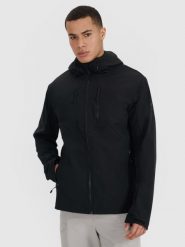 4F Kurtka softshell wiatroodporna membrana 8000 męska - czarna XXL. Czarne kurtki męskie 4F, m, bez wzorów, z dzianiny, klasyczne, z kapturem. Za 349.99 zł.
