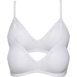 Biustonosz bez fiszbinów (2 szt.), bawełna organiczna bonprix 2x biały. Białe biustonosze bonprix, bez wzorów, z bawełny. Za 49.98 zł.