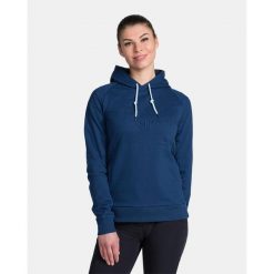 Damska bawełniana bluza z kapturem Kilpi SOHEY-W. Niebieskie bluzy damskie Kilpi, s, bez wzorów, z bawełny, casualowe, bez ramiączek, z kapturem. Za 189.67 zł.