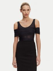 PINKO Body Bella 104832 A2H1 Czarny Regular Fit. Czarne body Pinko, bez wzorów, z syntetyku. Za 449.99 zł.