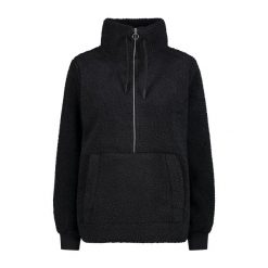 Kobieca bluza półzipowana CMP. Czarne bluzy damskie CMP, bez wzorów, bez ramiączek, bez kaptura. Za 309.99 zł.