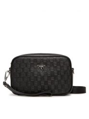 Guess Saszetka PMTODE P5145 Czarny. Czarne saszetki i nerki męskie Guess, z aplikacjami, ze skóry. Za 249.99 zł.