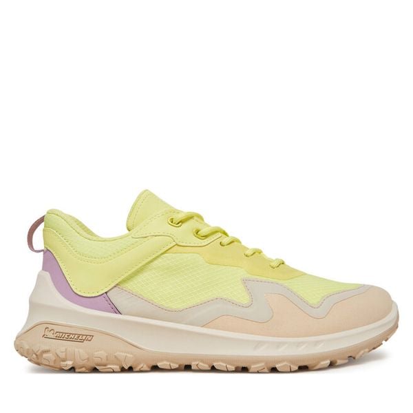 Trekkingi ECCO. Żółte obuwie sportowe damskie ecco, bez wzorów, bez zapięcia, trekkingowe. Za 399.99 zł.