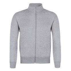 Fruit of the Loom Lekka Bluza z Polaru z Zamkiem Szara. Szare bluzy damskie Softee, bez wzorów, z bawełny, bez ramiączek, bez kaptura. Za 169.99 zł.