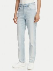 Calvin Klein Jeans Jeansy LV047F669G Niebieski Mom Fit. Niebieskie jeansy damskie Calvin Klein Jeans, bez wzorów, z bawełny. Za 409.99 zł.