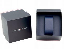 Zegarek Tommy Hilfiger Denim Zegarek męski niebieska tarcza 44 mm (1791803). Niebieskie zegarki męskie Tommy Hilfiger, bez wzorów, z denimu. Za 462.99 zł.