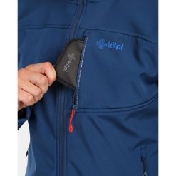 Męska kurtka softshell Kilpi RAVIO-M. Niebieskie kurtki sportowe męskie Kilpi, m, bez wzorów, z softshellu, bez kaptura, trekkingowe. Za 473.69 zł.