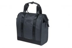 Basil Grand torba na rower plandeka 23L z hakami MIK. Czarne torby na laptopa damskie BASIL, bez wzorów, ze skóry, na ramię, duże. Za 323.95 zł.