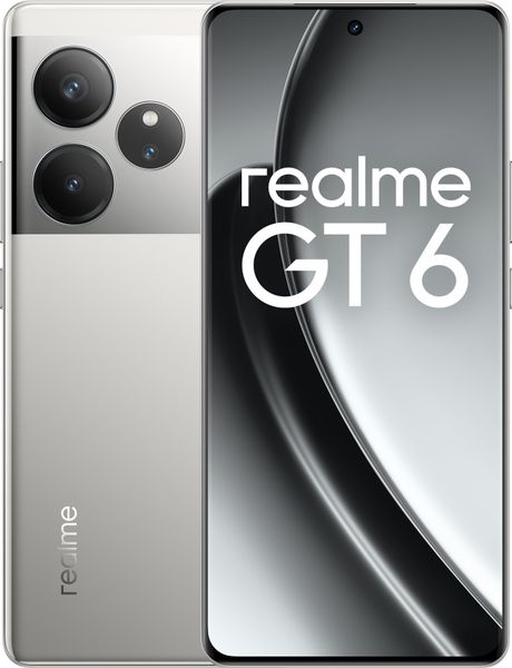 Smartfon Realme GT 6 8/ 256GB DS 5G Fluid Silver. Szare smartfony realme. Za 1,599.00 zł.