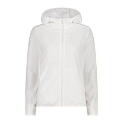 Bluza damska turystyczna CMP 35G5406. Białe bluzy damskie CMP, na zimę, l, bez wzorów, sportowe, bez ramiączek, z kapturem. Za 343.30 zł.