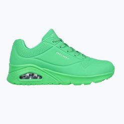 Buty SKECHERS Uno Stand On Air. Zielone obuwie sportowe damskie Skechers, bez wzorów, bez zapięcia. Za 289.99 zł.