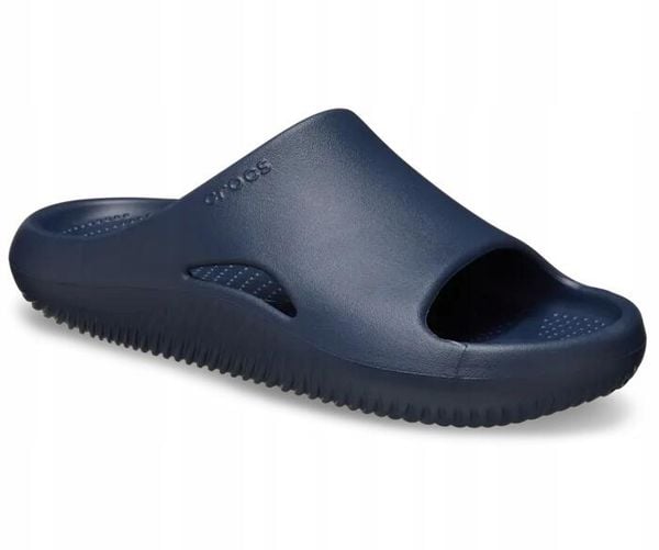 Klapki Dla Dorosłych Crocs Mellow Recovery Slide. Czarne klapki damskie Crocs, bez wzorów, z materiału, bez obcasa, bez zapięcia. Za 199.99 zł.