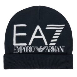 Czapka EA7 Emporio Armani. Niebieskie czapki męskie EA7 Emporio Armani, na zimę, bez wzorów. Za 149.99 zł.