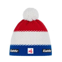 Czapka dla dorosłych Star Pompon MÜ SKA. Czarne czapki damskie Eisbar, bez wzorów, z materiału, retro. Za 199.99 zł.