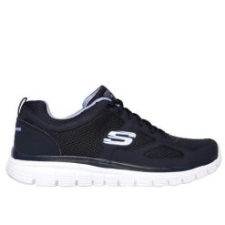 Buty Skechers Burns granatowe sportowe. Niebieskie buty sportowe męskie Skechers, bez wzorów, bez zapięcia, na fitness i siłownię. Za 219.99 zł.
