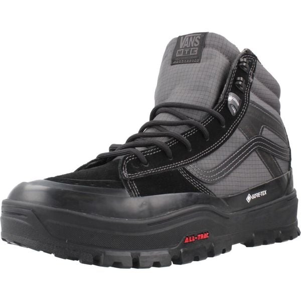 Buty VANS MTE SK8-HI GORE-TEX IN Czarny. Czarne buty zimowe męskie Vans, bez wzorów, z gore-texu, bez obcasa, bez zapięcia. W wyprzedaży za 689.45 zł.