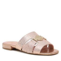 Klapki Liu Jo. Czerwone klapki damskie Liu Jo, bez wzorów, bez obcasa, bez zapięcia. Za 349.99 zł.