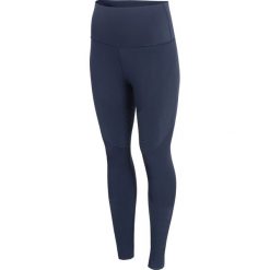 Legginsy treningowe damskie z wysokim stanem 4FPro SPDF408 - granat. Czerwone legginsy damskie 4F, bez wzorów, z dzianiny. W wyprzedaży za 99.99 zł.