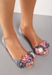 Szare Balerinki Meliski Peep Toe z Kwiatową Aplikacją Idalina. Szare balerinki damskie Renee, na lato, z aplikacjami, eleganckie, z otwartym noskiem, bez obcasa, bez zapięcia. Za 44.99 zł.