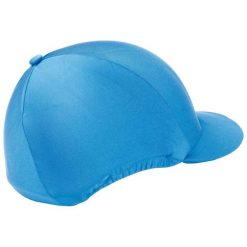 Nylonowa czapka do kasku jeździeckiego T de T. Niebieskie czapki damskie T DE T, bez wzorów, z nylonu. Za 137.00 zł.