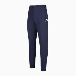 Spodnie dresowe męskie DIADORA PANT CUFF LIGHT CORE. Niebieskie spodnie sportowe męskie Diadora, m, bez wzorów, z dresówki, na fitness i siłownię. Za 69.99 zł.