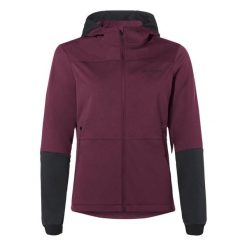 Damska bluza dresowa z kapturem VAUDE Qimsa Softshell. Fioletowe bluzy damskie Vaude, l, bez wzorów, z dresówki, bez ramiączek, z kapturem. Za 645.35 zł.