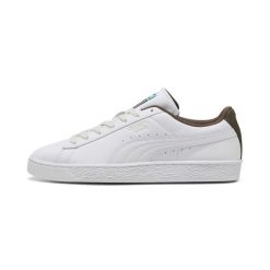 Recyklingowe Skórzane Trampki Puma Suede. Białe trampki męskie Puma, bez wzorów, z gumy, eleganckie, bez zapięcia, Puma Suede. Za 435.50 zł.