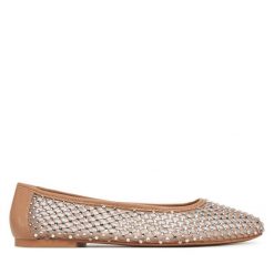 Baleriny Steve Madden. Brązowe balerinki damskie Steve Madden, bez wzorów, bez obcasa, bez zapięcia. Za 417.99 zł.