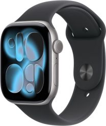 Smartwatch Apple Watch Series 11 46mm Space Grey /Black Sport Band - M/L. Czarne zegarki smartwatch Apple, bez wzorów. Za 1,934.65 zł.