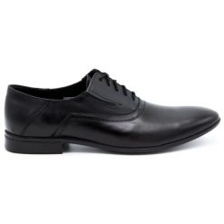 Lukas Buty męskie wizytowe 291 czarne. Czarne buty wizytowe męskie bez wzorów, z jeansu, bez obcasa, bez zapięcia. Za 367.89 zł.