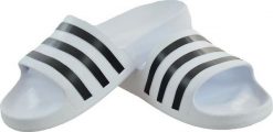 Adidas Klapki adidas Adilette Aqua białe F35539 44,5. Białe klapki męskie Adidas, bez wzorów, bez zapięcia. Za 106.15 zł.