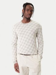 JOOP! Sweter 13Ravorono 10100436 30102137 Écru Regular Fit. Swetry męskie JOOP!, m, bez wzorów, z bawełny, bez kołnierzyka, bez ramiączek. Za 631.45 zł.