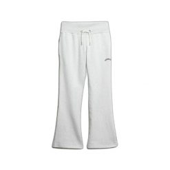 Damskie spodnie dresowe Superdry Essential Logo Lr Flare. Białe spodnie dresowe damskie Superdry, bez wzorów, z dresówki, sportowe, długie. Za 309.60 zł.