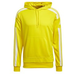 Bluza piłkarska męska adidas Squadra 21 Hoodie. Białe bluzy męskie Adidas, m, bez wzorów, bez kaptura, do piłki nożnej. Za 154.00 zł.