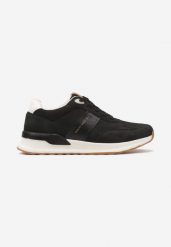 Czarne Buty Sportowe Sneakersy z Ozdobnym Napisem Zaliadne. Czarne buty sportowe męskie Born2be, bez wzorów, bez zapięcia. Za 119.99 zł.