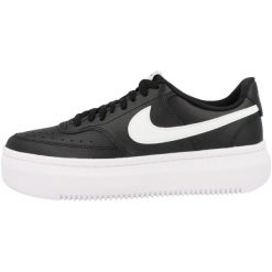 Buty do chodzenia damskie Nike W Court Vision Alta Ltr. Czarne obuwie sportowe damskie Nike, bez wzorów, z materiału, bez zapięcia, trekkingowe. Za 514.00 zł.
