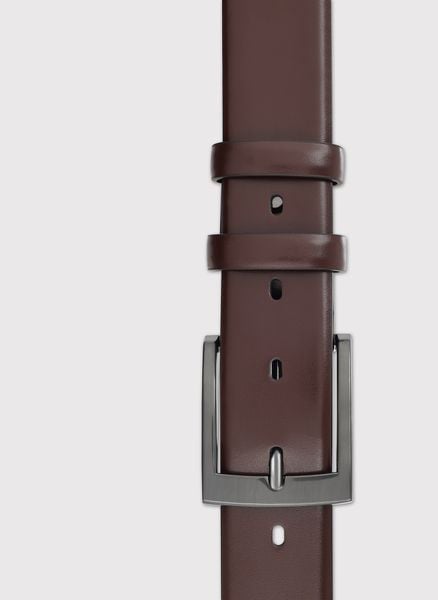 PAKO LORENTE - Ciemnobrązowy skórzany pasek męski. Paski męskie Pako Lorente, ze skóry. Za 149.99 zł.