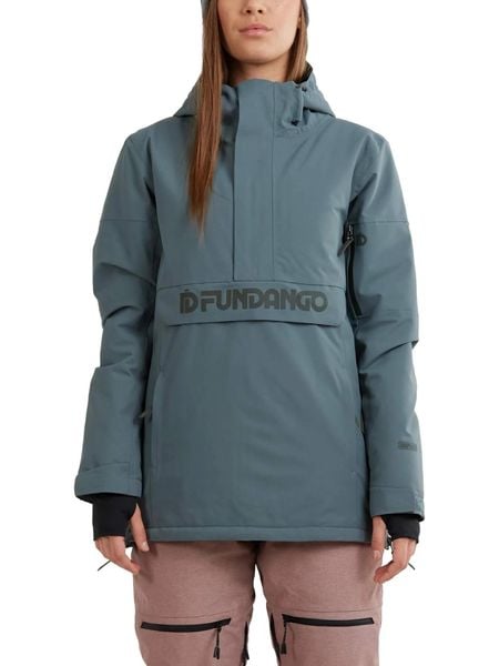 Kurtka Logo Fundango Birch dla kobiet. Zielone kurtki sportowe damskie FUNDANGO, na zimę, m, bez wzorów, z materiału, bez ramiączek, bez kaptura, narciarskie. Za 499.00 zł.