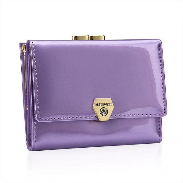 Portfel damski BETLEWSKI BPD-VS-14 FIOLET. Fioletowe portfele damskie Betlewski, ze skóry. Za 139.00 zł.