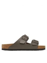 Birkenstock Klapki Arizona 1029153 Brązowy. Brązowe klapki męskie Birkenstock, bez wzorów, ze skóry, bez zapięcia. Za 399.99 zł.