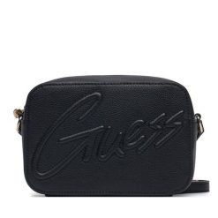 Torebka Guess. Czarne listonoszki damskie Guess, z aplikacjami, bez dodatków. Za 229.99 zł.