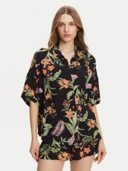 Roxy Koszula ERJWT03680 Czarny Relaxed Fit. Czarne koszule damskie Roxy, m, bez wzorów, z wiskozy, bez kołnierzyka, bez ramiączek. Za 149.99 zł.