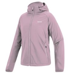 Damska wiatroodporna kurtka typu softshell z kapturem Bourda. Zielone kurtki sportowe damskie Regatta, m, bez wzorów, z materiału, bez ramiączek, z kapturem, trekkingowe. Za 269.50 zł.